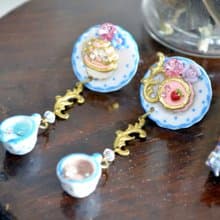 TIMBEE LO 法式甜品陶瓷餐具耳環 杯子 碟子 茶壺 茶杯