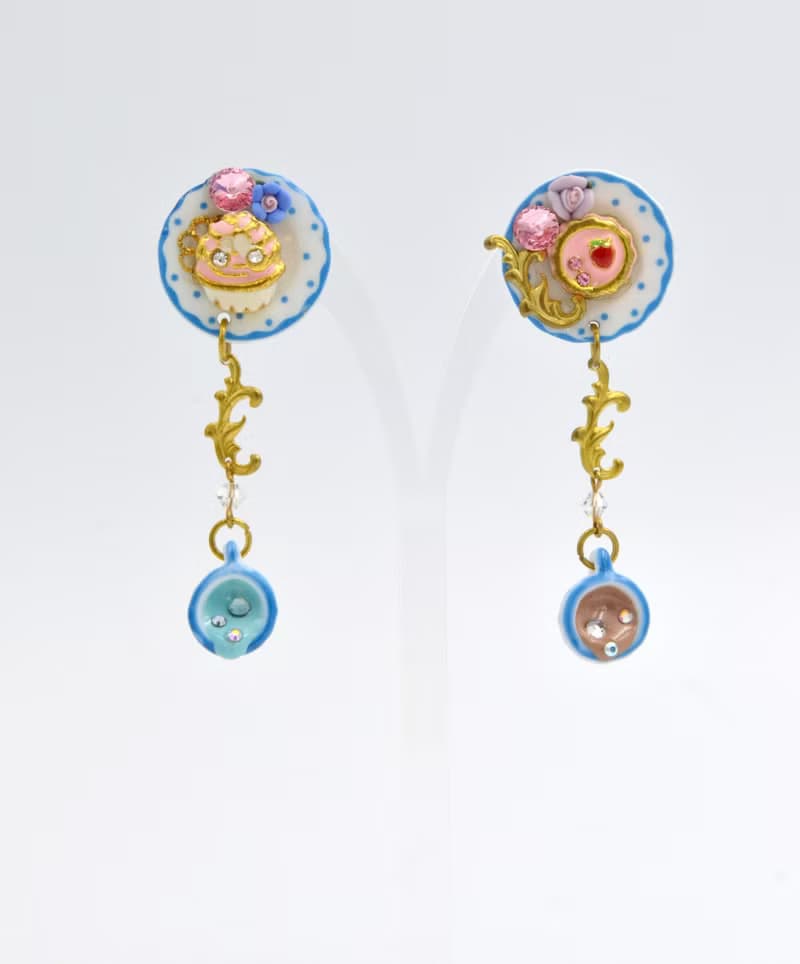 TIMBEE LO 法式甜品陶瓷餐具耳環 杯子 碟子 茶壺 茶杯