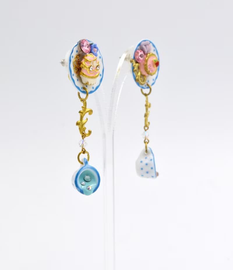 TIMBEE LO 法式甜品陶瓷餐具耳環 杯子 碟子 茶壺 茶杯