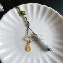 考試必勝 考運 天然緬甸玉翡翠 文昌筆 包掛 金榜題名 禮物 掛飾