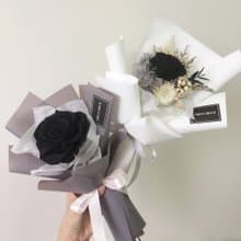 獨特永生黑玫瑰 單支花束/ 生日花束 情人節花束 告白花束 乾燥花
