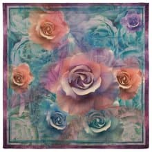 Original Pavlovo Posad Russian Shawl 100% Wool Woolen Scarf 115x115 cm 10194-15