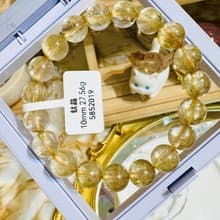 天然輕透細絲髮晶鈦晶10mm27.56g主事業避邪招財旺陽氣自信心