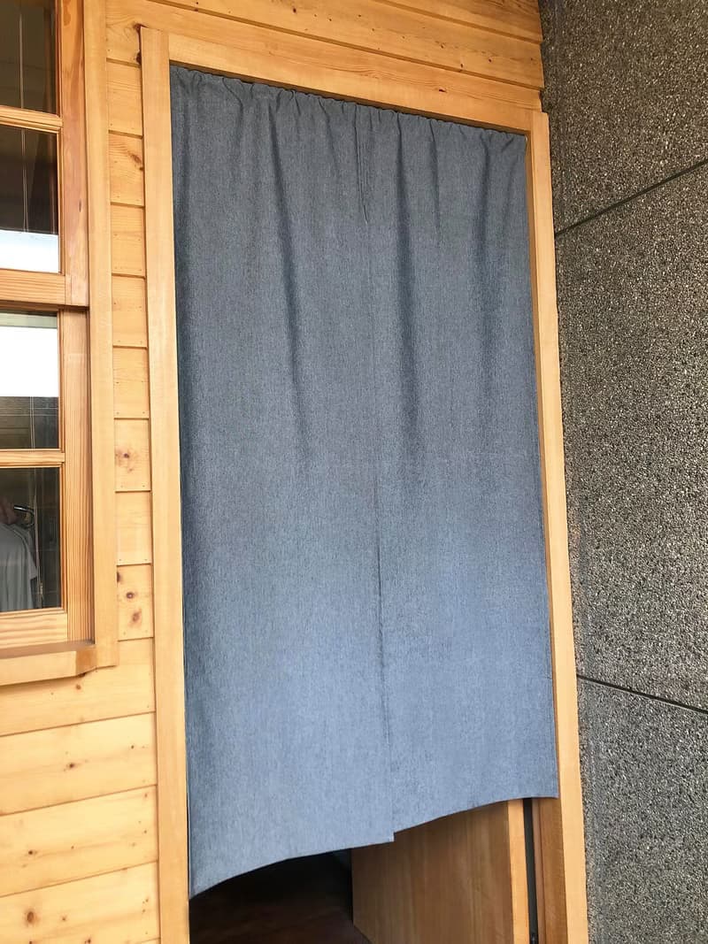 有機棉灰色日式中門簾 Organic Cotton