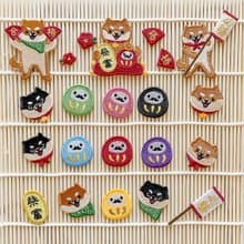 【祈願特輯】柴犬 達摩 燙貼|刺繡貼紙|行李箱貼紙