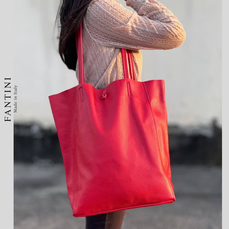 大容量購物包皮革單肩A4包 SHOPPER BAG