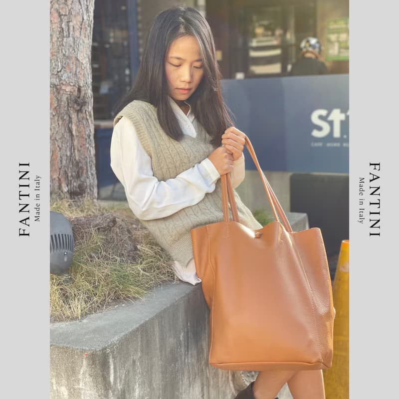 大容量購物包皮革單肩A4包 SHOPPER BAG