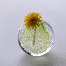 泡の一輪挿し　レモンイエロー