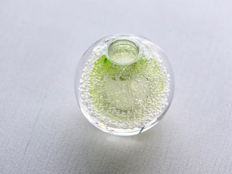 泡の一輪挿し　レモンイエロー