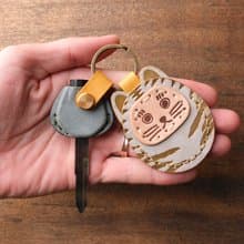 茶皮  SUZUKI 台鈴 SUI 125 機車鑰匙皮套 達摩 福神 富士山