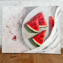 Fresh Watermelon Oil Painting