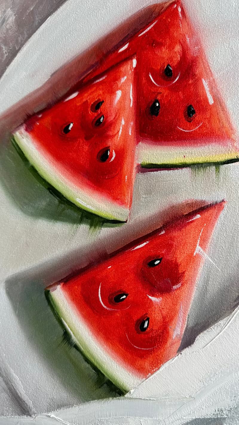 Fresh Watermelon Oil Painting