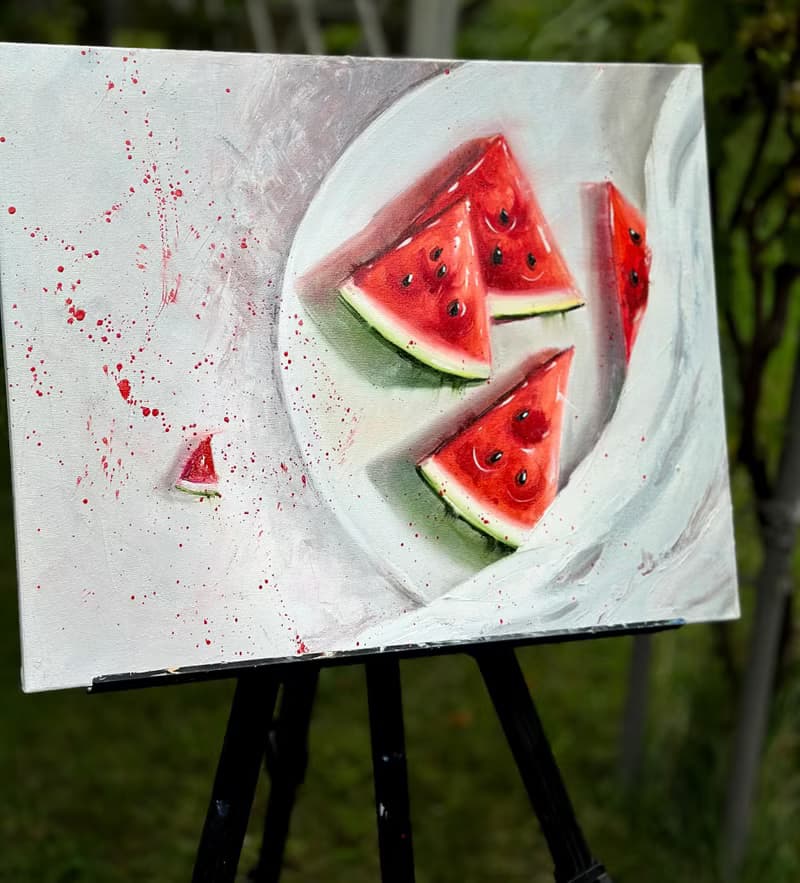 Fresh Watermelon Oil Painting