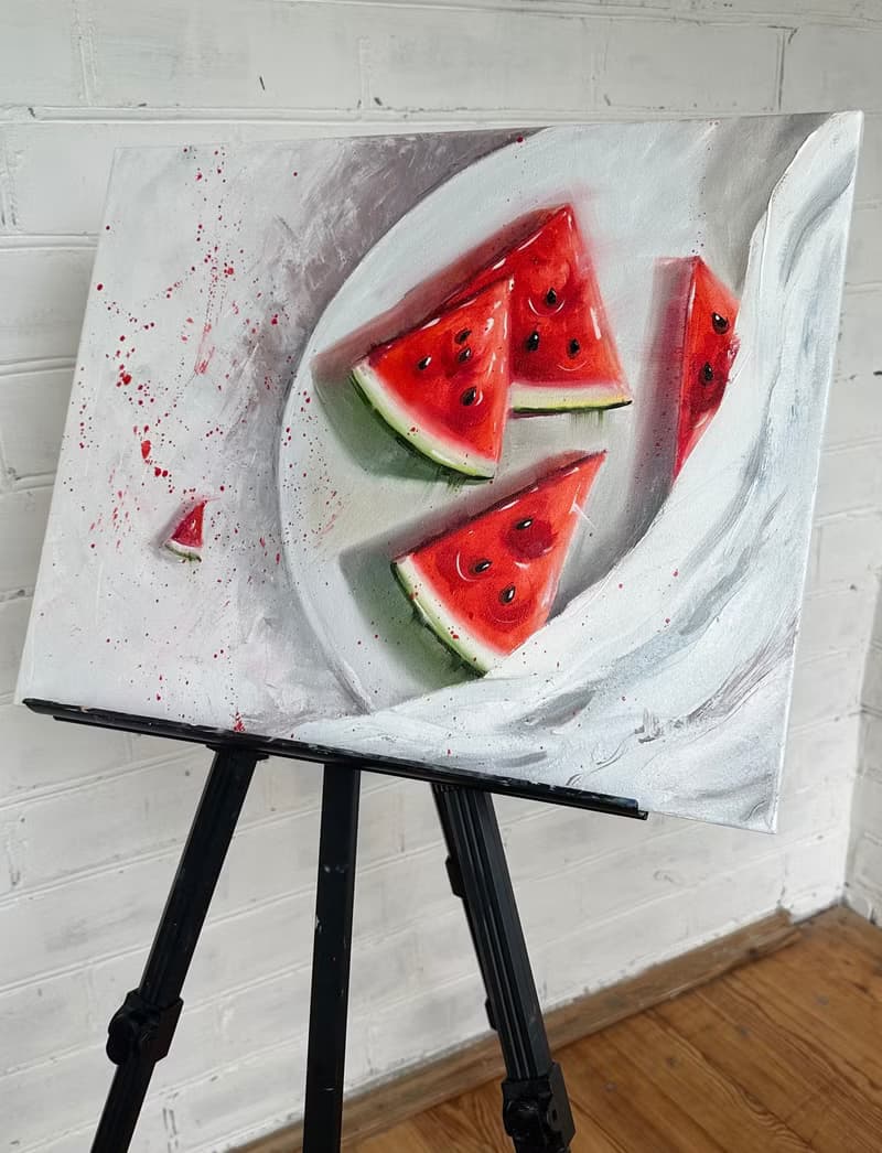 Fresh Watermelon Oil Painting