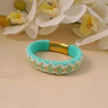 Rainbow Crystal Bracelet Crochet Bracelet For Women