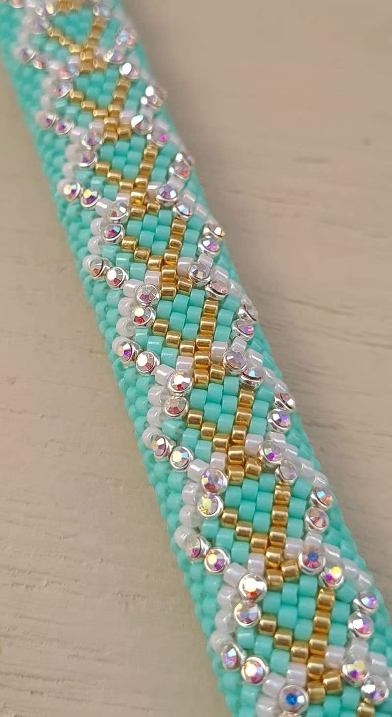 Rainbow Crystal Bracelet Crochet Bracelet For Women