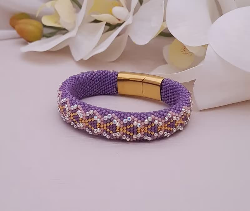 Rainbow Crystal Bracelet Crochet Bracelet For Women