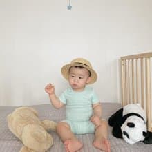 超彈力// 韓國糖果色系舒適超彈力純色暗條紋居家服套裝 Tsum Set