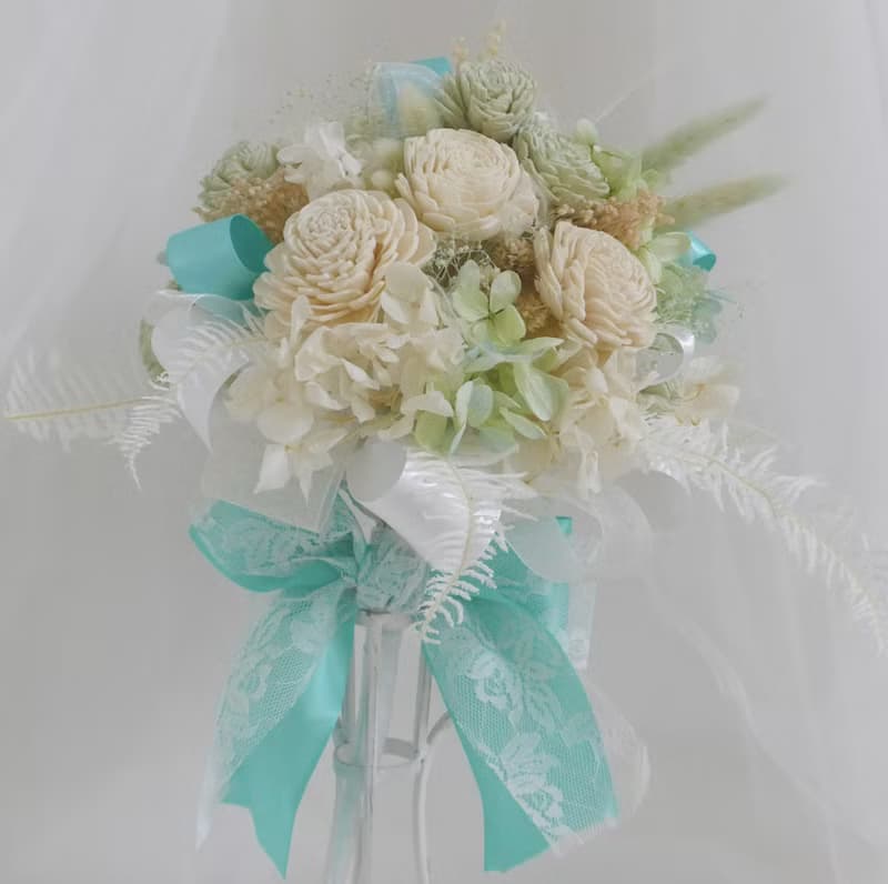 Tiffany捧花告白求婚花束 婚禮結婚乾燥花生日畢業禮物花束七夕情