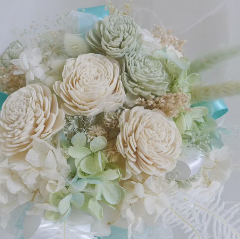 Tiffany捧花告白求婚花束 婚禮結婚乾燥花生日畢業禮物花束七夕情