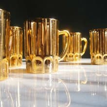 【老時光 OLD-TIME】早期台灣製精緻玻璃咖啡小杯(6個一組價)