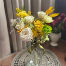 永生庭園玫瑰新娘捧花 乾燥花 永生花捧花 告白花束 胸花