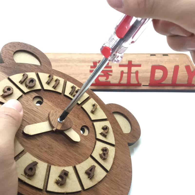 【手作DIY】小熊時鐘 兒童 教學用 教具 可愛 送禮 木製 質感