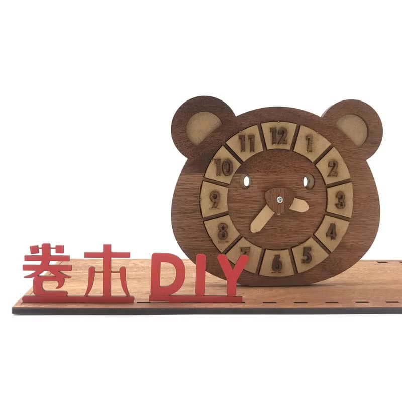 【手作DIY】小熊時鐘 兒童 教學用 教具 可愛 送禮 木製 質感