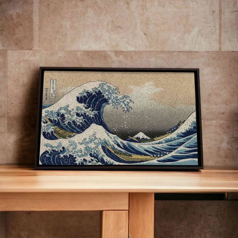 葛飾北齋-神奈川沖浪裏【壁虎拼圖】