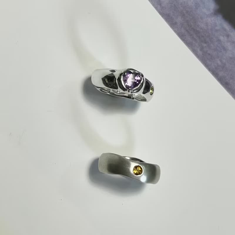 LOVE u RING 彩色寶石 純銀戒