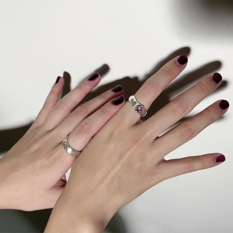 LOVE u RING 彩色寶石 純銀戒