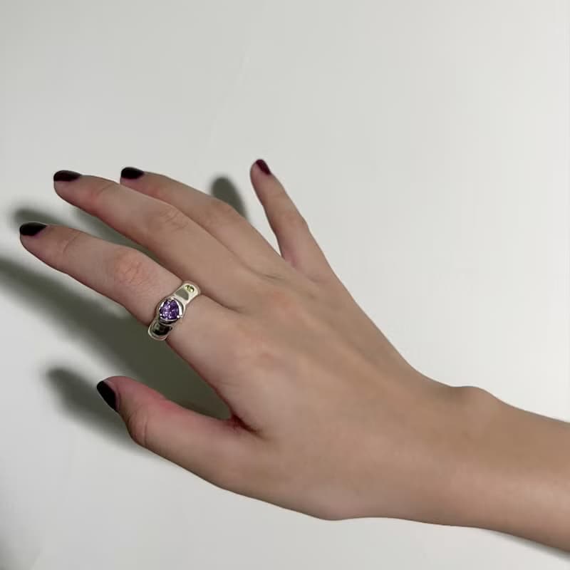 LOVE u RING 彩色寶石 純銀戒