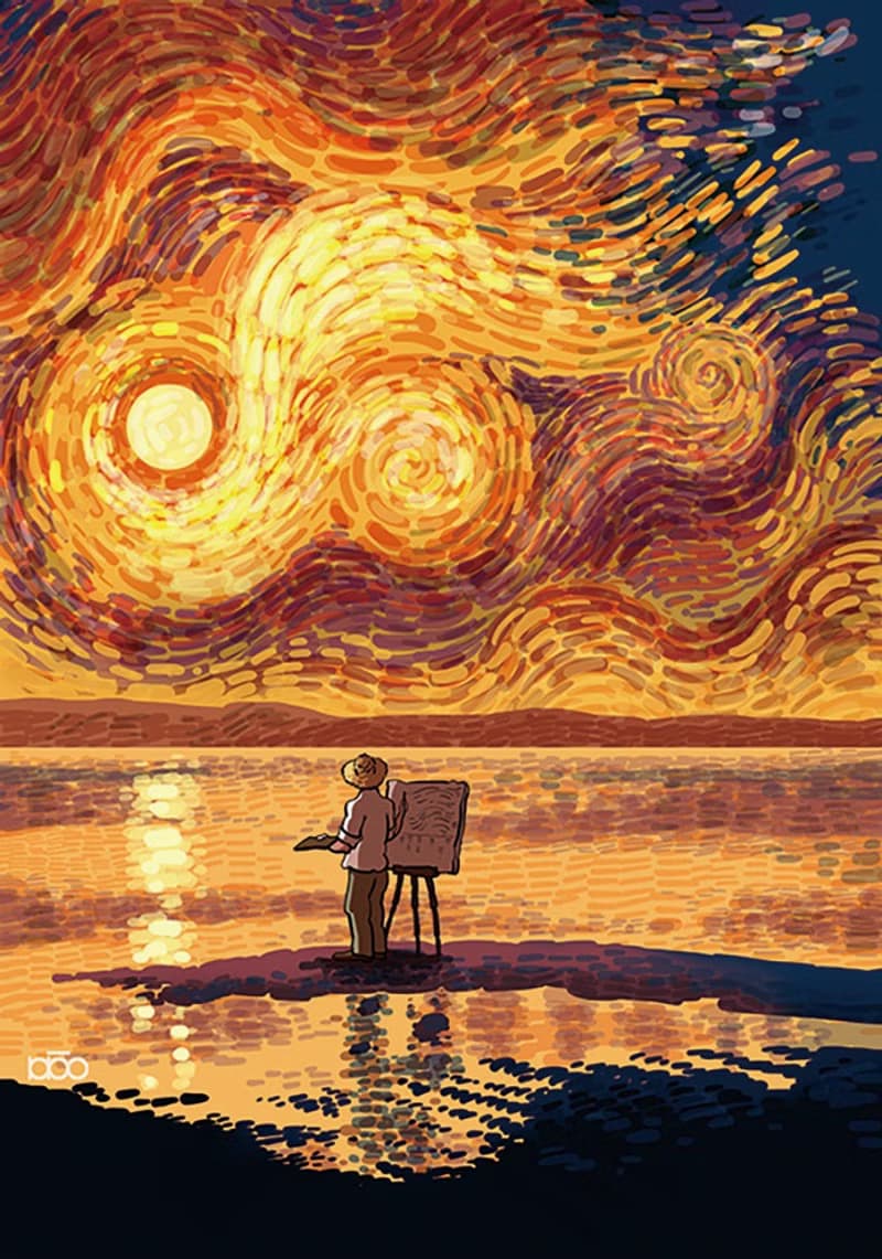 海上日出