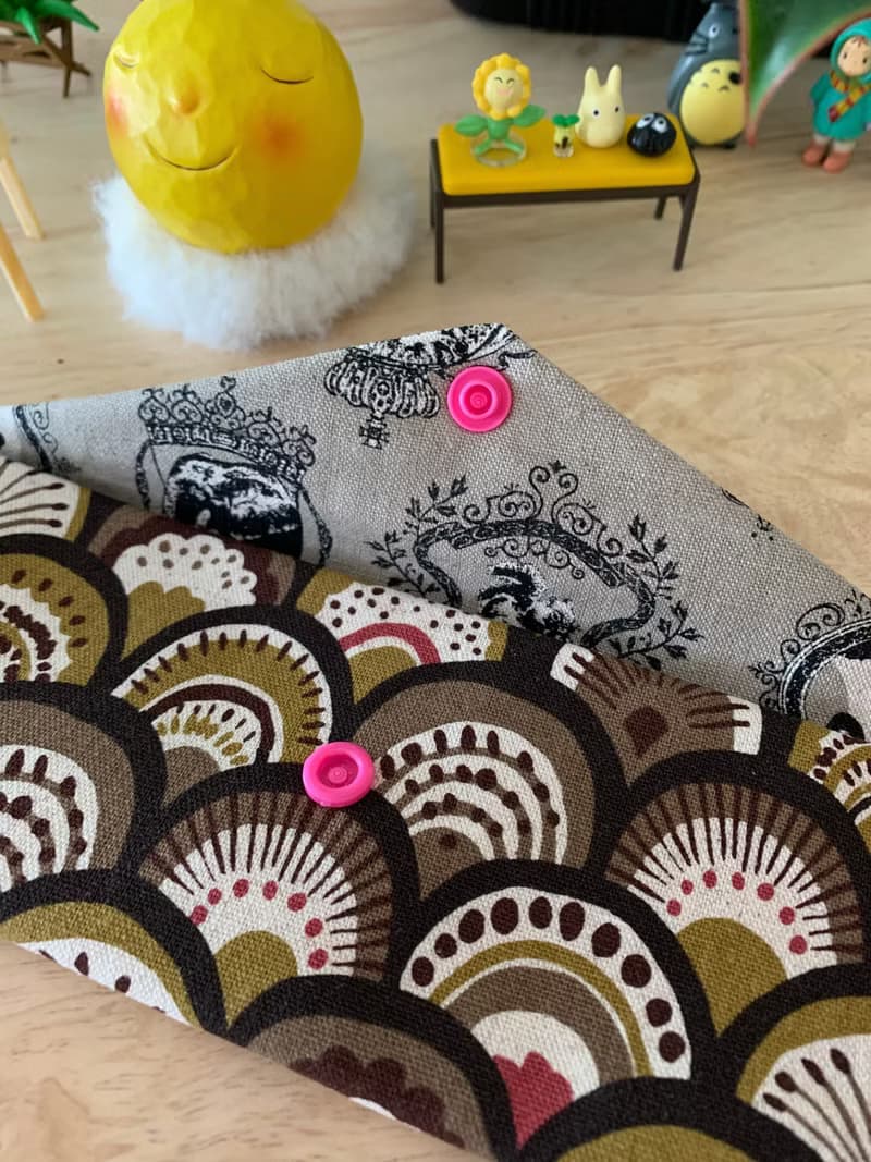 文青風環保純棉筷袋 孔雀開屏  質感原胚  海波咖啡 日本 潮物