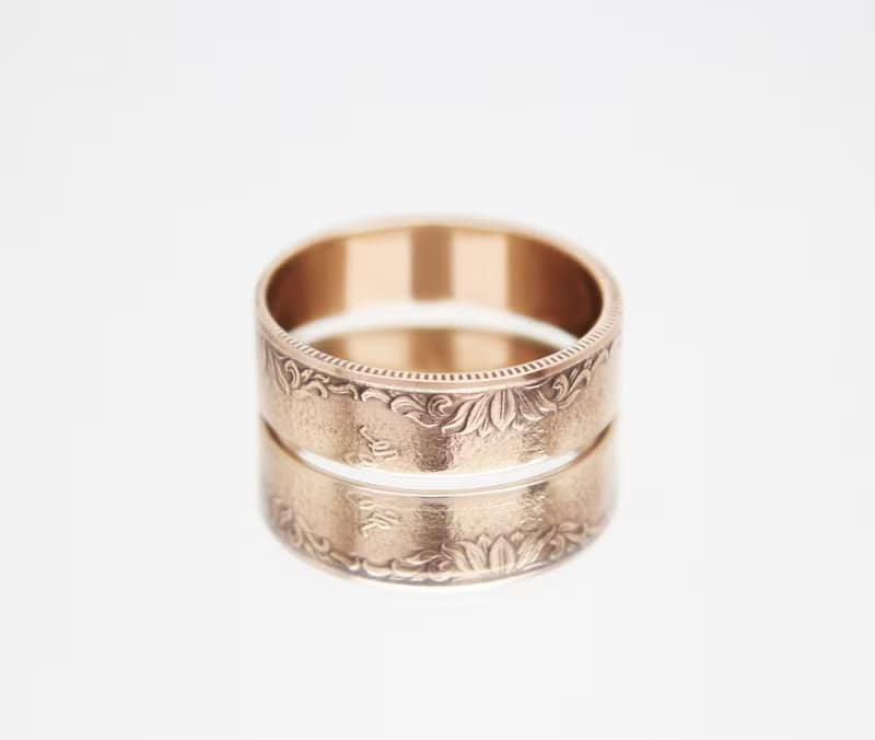 Burma Coin Ring 25 pya 1980 coin rings for men coin rings for women