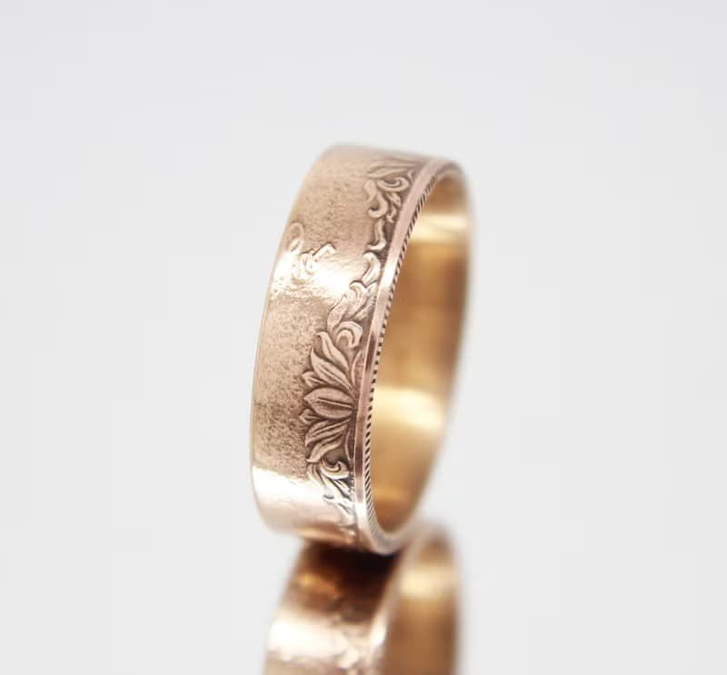 Burma Coin Ring 25 pya 1980 coin rings for men coin rings for women
