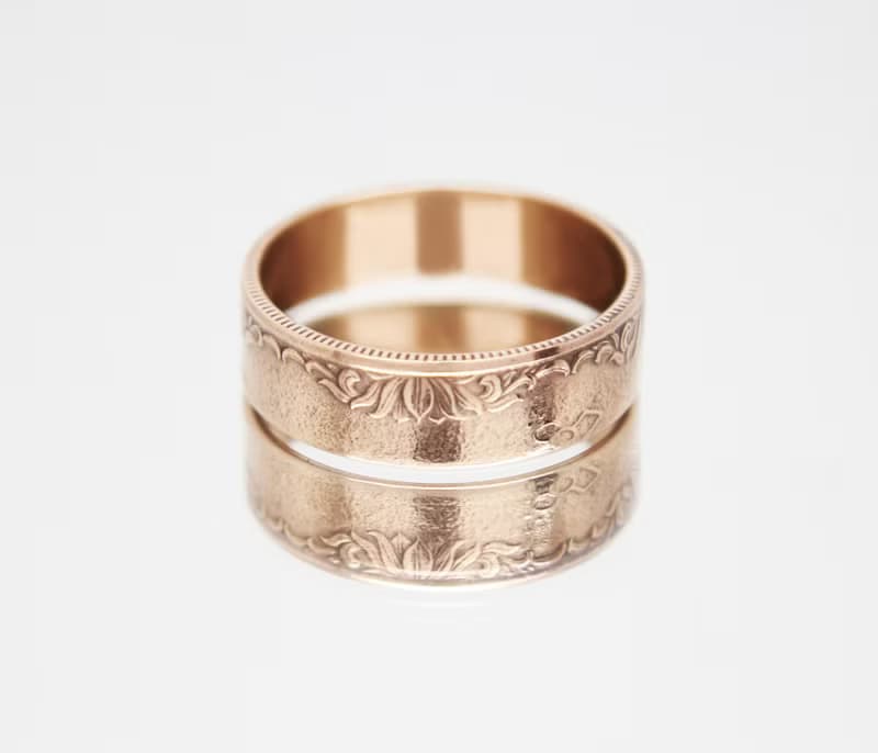 Burma Coin Ring 25 pya 1980 coin rings for men coin rings for women