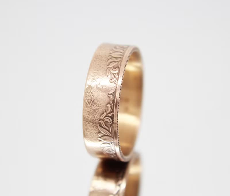 Burma Coin Ring 25 pya 1980 coin rings for men coin rings for women