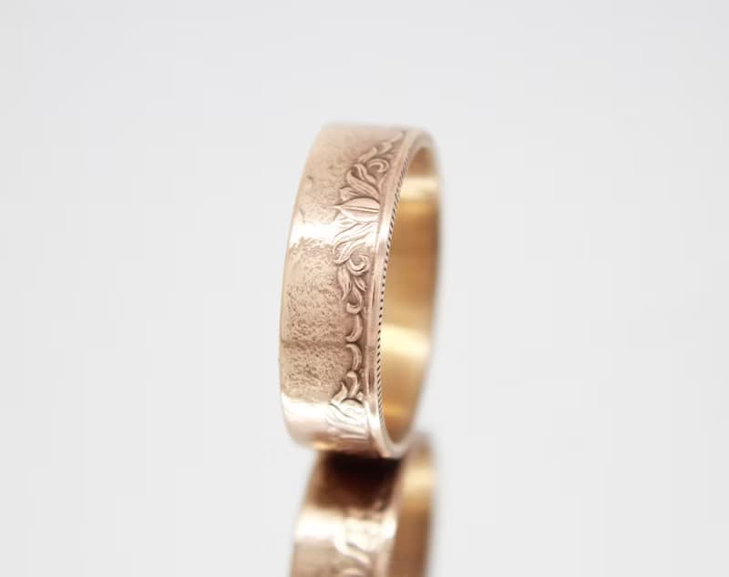 Burma Coin Ring 25 pya 1980 coin rings for men coin rings for women