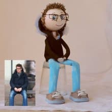 Custom portrait doll boy Handmade doll from photo Look a like doll Mini me doll
