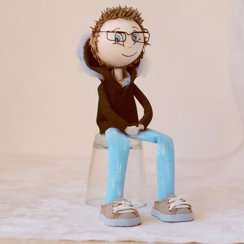 Custom portrait doll boy Handmade doll from photo Look a like doll Mini me doll