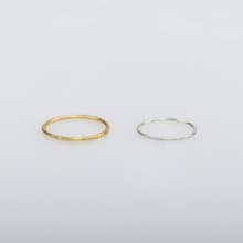 Forging mini 細細槌紋 925純銀戒指 兩色