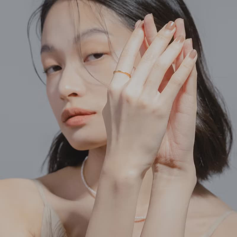 Forging mini 細細槌紋 925純銀戒指 兩色