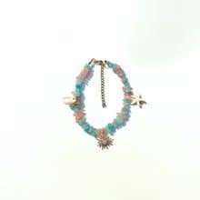 Anklet Sun,Sand,Sea,You&Me • Handmade 18k Gold Anklet • Pastel Sourvanir