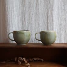 碧玉 柴燒陶手工馬克杯 咖啡杯
