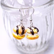 Playful Design 法式朱古力醬忌廉泡芙耳環