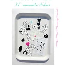 Bloom Sweet Home Edition – 藍色與粉紅色 22 款可移除貼紙設計