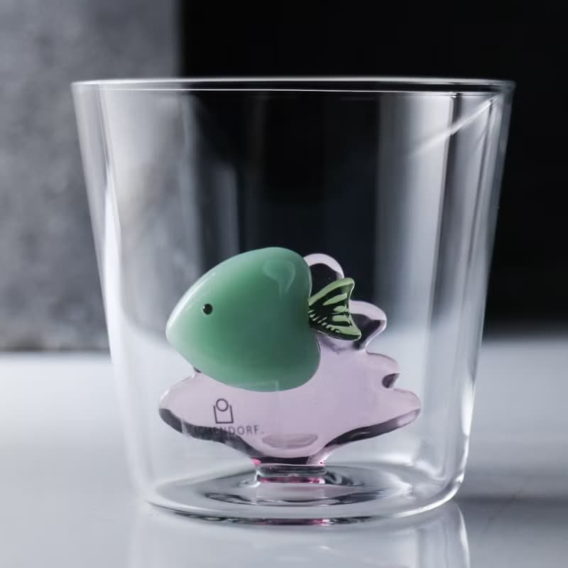 340cc【義大利Ichendorf】熱帶綠魚Marine Garden海洋花園手工杯