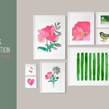 牡丹版畫海報牆畫廊 JPEG