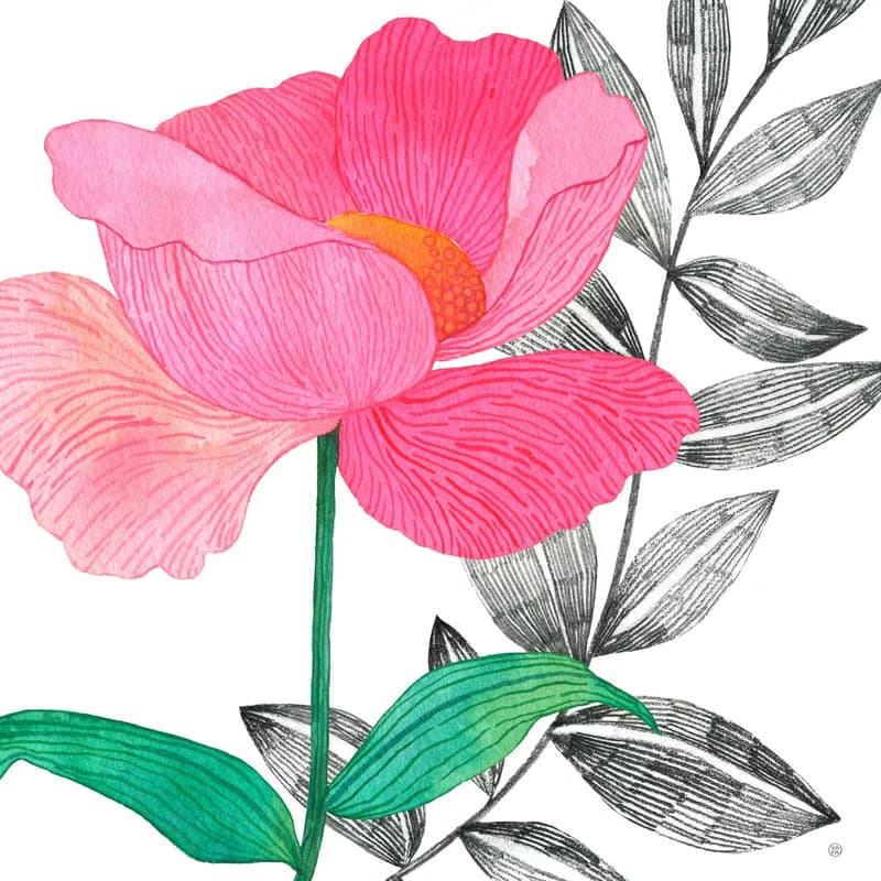 【數位】牡丹版畫海報牆畫廊 JPEG